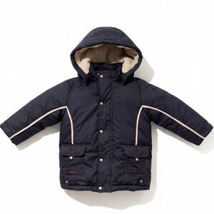 Deux Par Deux Boys 2T Sherpa Fleece Lined Removable Hood Jacket